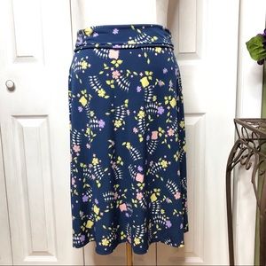 Lularoe floral Azure, slinky fabric